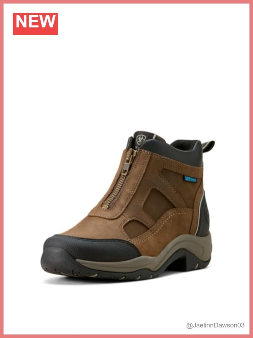 ARIAT Terrain Zip Waterproof Hiking Boots Women's Oiled Full-Grain Leather